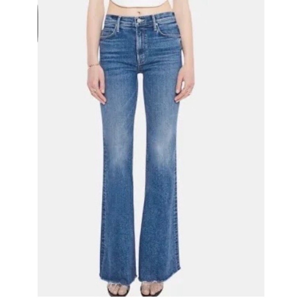 Mother The Weekender Fray Women's Blue Jean, Size 27 Flare